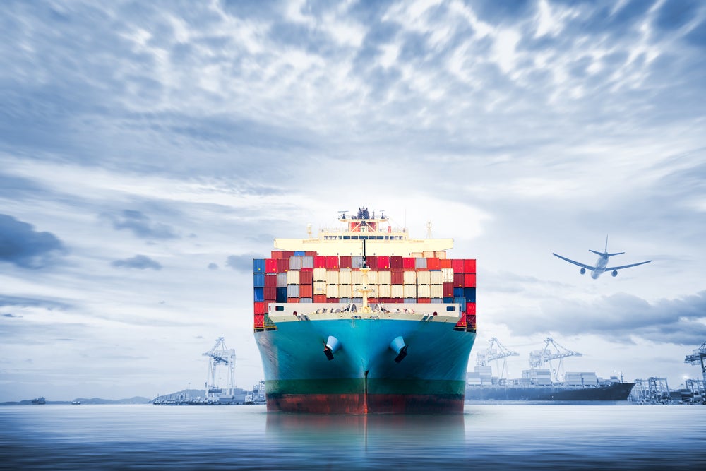 image of container ship as supply chain issues affect businesses