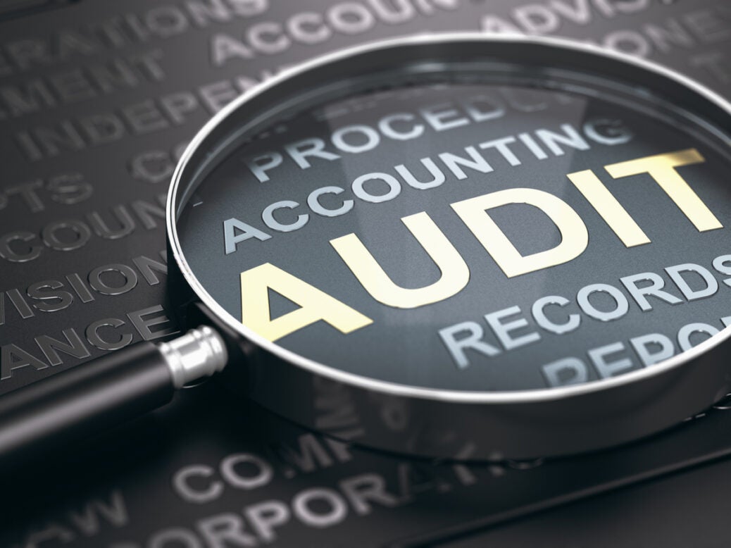 Audit overhaul planned by UK government as image shows the word audit under a microscope